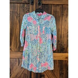 Lilly Pulitzer Natalie Shirtdress Swim Cover Up sz XS in EUC